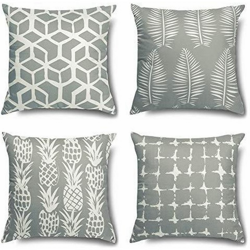 Otostar クッションカバー 45 45 北欧 4枚セット おしゃれ 可愛い 柄 幾何学模様 リーフ パイナップル 綿とリネン 通販 Lineポイント最大0 5 Get Lineショッピング
