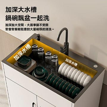 【耐用易潔】不鏽鋼水槽 廚房水槽 洗菜盆 洗碗池 單雙槽可選 一體成型 加厚防濺 出租房家用通用 櫥櫃配套安裝