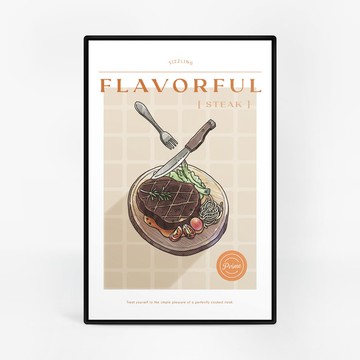 【無框畫】藝術掛畫 x 牛排香氣