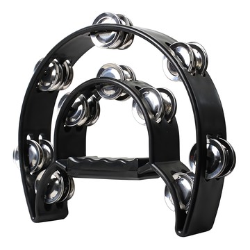 恩心樂器 半月鈴鼓 黑色 教學打擊樂器 節奏樂器 音樂啟蒙  1個