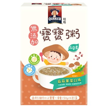 【桂格】寶寶粥菇菇紫菜150G*4包/盒