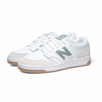 NEW BALANCE 休閒鞋 NB 480 白綠 麂皮 復古鞋 女 BB480LYG