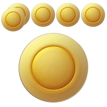 DURALEX 強化玻璃盤 Set 6法國製造  23.5cm  琥珀色  1組