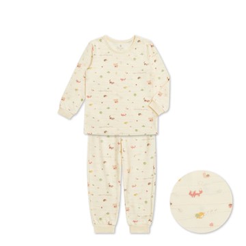 歡樂森林長袖圓領側開套裝 (高效蓄熱恆溫布)