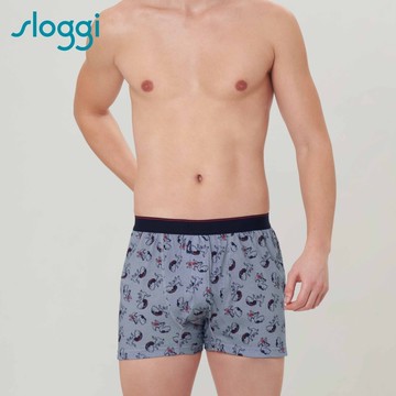 sloggi-MEN MEN ROCK N DRAGON系列寬鬆平口褲 紳士雅灰｜90-542Z9