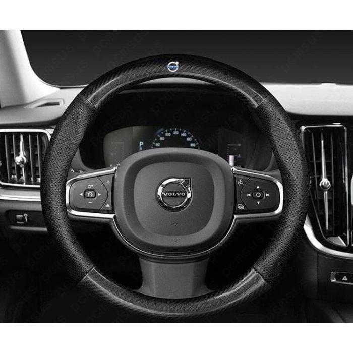 01★最新発売★VOLVO ハンドルカバー 炭素繊維 カーボン調 ステアリングカバー 通販 LINEポイント最大0.5GET LINE