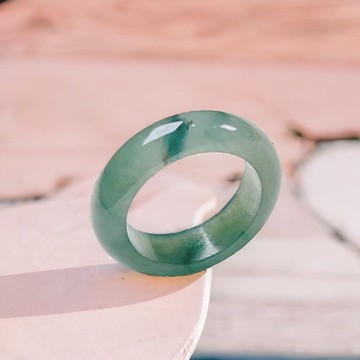 冰種飄花翡翠戒指戒圈 | 國際9圍 | 天然緬甸玉翡翠A貨 | 送禮