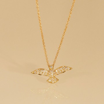 18K金展開翅膀的項鏈18K Gold Spread Your Wings Necklace