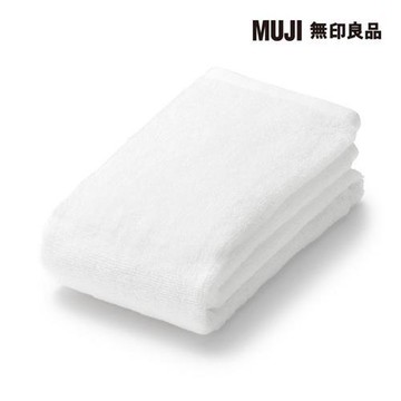 棉圈絨雙線織面用巾/可吊掛/柔白【MUJI 無印良品】