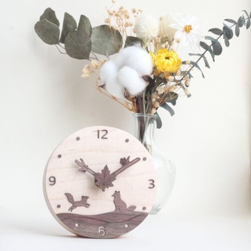 CLOCK_10 桌立時鐘 情人節 禮物 故事情境 雙入組 可磁吸 壁掛