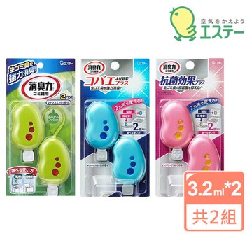 【雞仔牌】日本消臭力 垃圾桶防蠅除臭芳香劑3.2mlX2入(共2組)