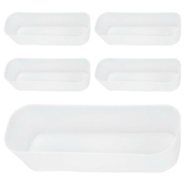 小麥購物 磨砂收納盒 長型 C151 中  5個  透明白