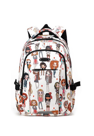 AOKING 升級版懸浮護脊減重人體工學書包背包 GN62070B 白色