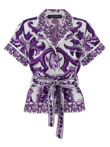 Dolce & Gabbana 'Maiolica' Print Pajama Shirt