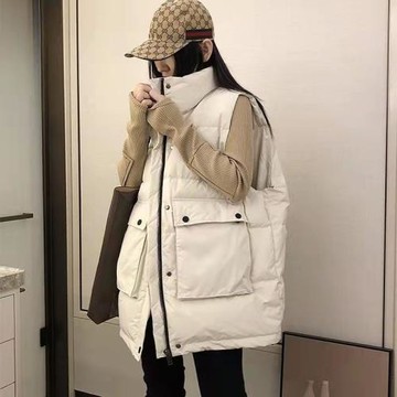 特大碼2-300斤羽絨棉馬甲女中長款坎肩新款胖mm韓版寬松背心外套
