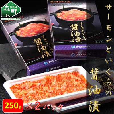 ふるさと納税 森町 サーモンといくらの醤油漬500g(250g×2パック)