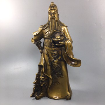 開光純銅關公銅像關羽像財神招財鎮宅化煞武財神開業喬遷禮物擺件