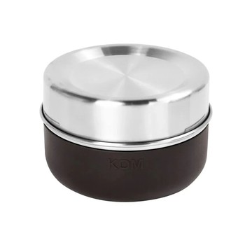 KOM 一器盒成 可微波不鏽鋼便當盒  珍珠黑  1個