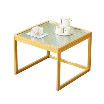 【HappyLife】楠竹長虹玻璃單層茶几 60公分 Y10788原