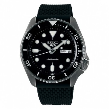 送禮首選★SEIKO 5 sport運動潮流機械腕錶/黑色橡膠4R36-07G0K(SRPD65K2) SK005 附提袋【全館滿額折價★APP下單點數4倍送】線上購買享_實體門市同步服務