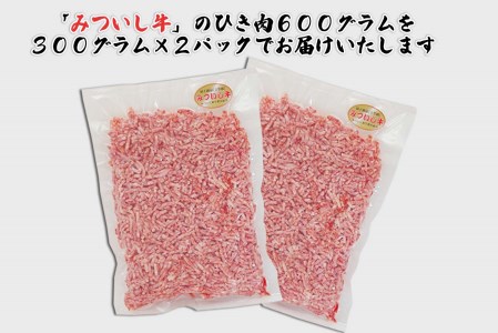 北海道産 黒毛和牛 みついし牛 A5 ひき肉 600g