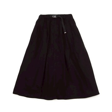 CHUMS Two Tuck Wide Skirt Light風格裙  黑色_CH181302K001