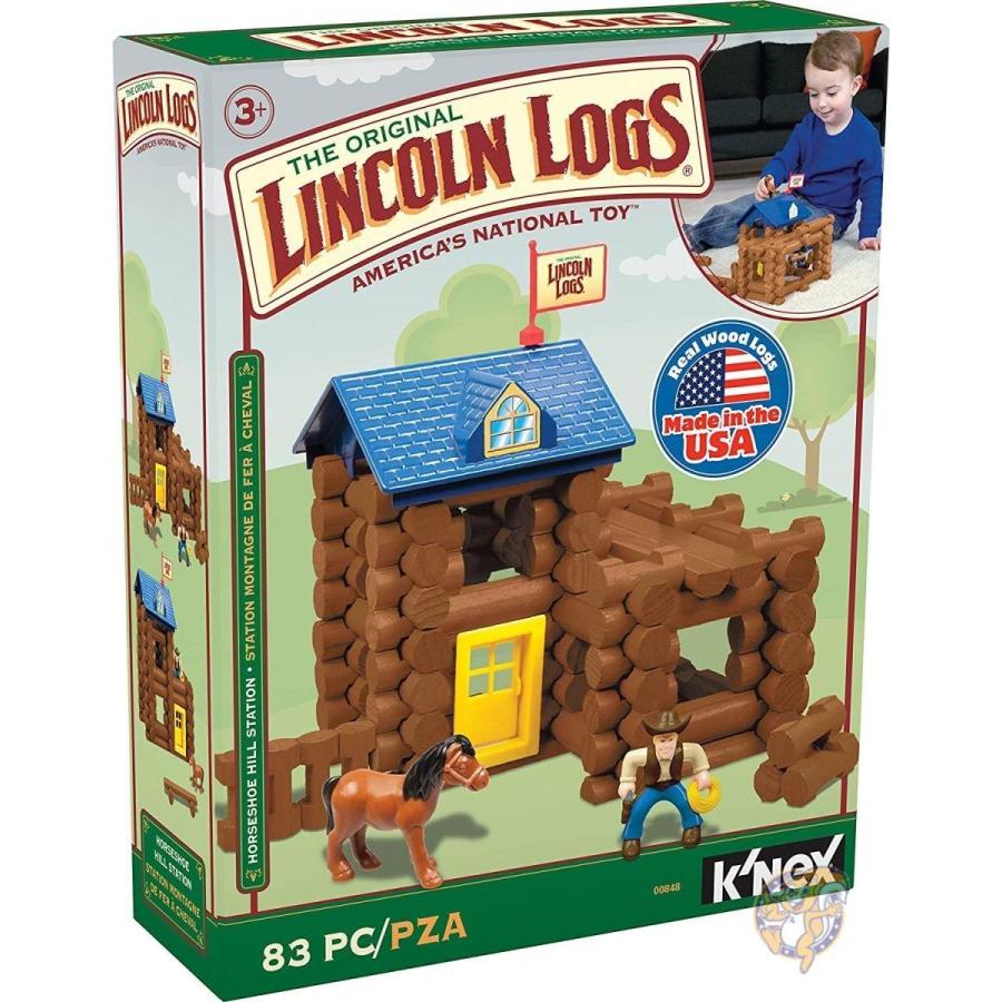 リンカーンログ LINCOLN LOGS ホースシューヒルステーション (83ピース