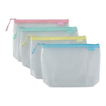 【COX 三燕】B6 EVA環保立體網格 拉鏈袋 顏色隨機12個 /包 NO.951H