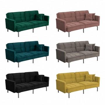 【IDEA】法歐菱格短絨鬆軟三段調整沙發床/布沙發(2色任選)綠色