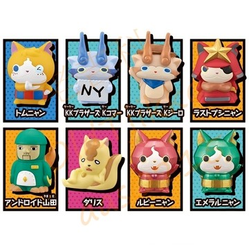🌸老吉科🍀 日本 萬代 BANDAI 妖怪手錶 正版中古 絕版 指偶 妖怪大集合 吉胖喵 紅丸 景太 文花