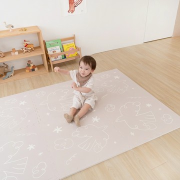 Pato Pato 自然系風格地墊 小島晴空奶霧粉 | 抗菌巧拼地墊