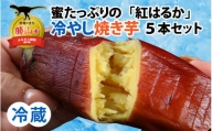 蜜たっぷりの紅はるかを使った　冷やし焼き芋 5本セット（約1kg～1.25kg） [A-069002]