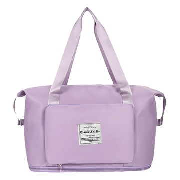 QianXiShiJia 升級款大容量摺疊旅行加量包 +(13)cm 20~30L 防潑水牛津布  42 x 24 x 27 cm  葡萄紫