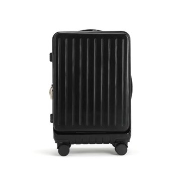 【家寵LOVEHOME】 LOVEHOME 前開蓋行李箱 前開行李箱 登機行李箱 登機箱 20吋 - 時尚黑