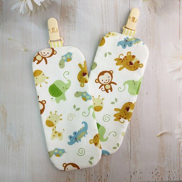 森林好朋友。雙面純棉手帕 / 手帕夾  (可繡名字)