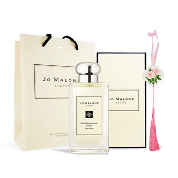 Jo Malone 黑石榴香水(100ml)+玫瑰香氛擴香石掛飾+品牌提袋-情人節送禮首選-國際航空版
