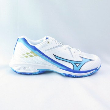MIZUNO 71GA244302 WAVE CLAW 3 男女 羽球鞋 3E寬楦 白x藍【iSport愛運動】