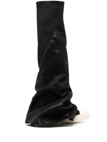 Rick Owens DRKSHDW - Fetish denim boots - women - Cotton/Thermoplastic Resin/Polyester/Elastomultiester/Rubber - 37.5 - Black