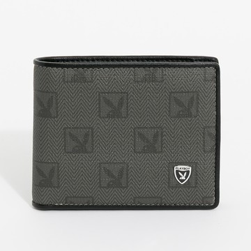 PLAYBOY - 三折短夾  Debonair系列 - 灰色/152-0113-05-2