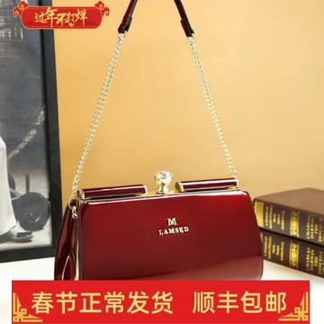 真皮包包2023新款潮春夏季鏈條中年女士時尚百搭單肩斜挎腋下女包