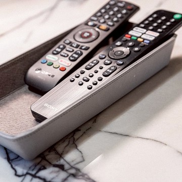 Mercury 再生皮搖控器收納盒-灰色