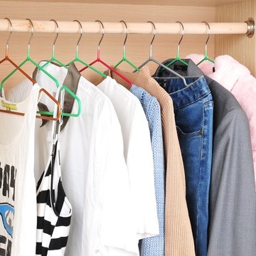 家用加粗衣架子浸塑料成人防滑晾掛衣架宿舍無痕衣撐衣服架批發