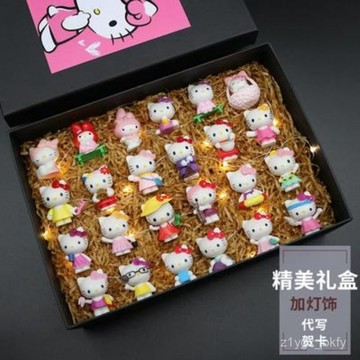 🔥臺灣出貨🔥手辦盲盒蛋糕生日禮物汽車車載擺件公仔kitty玩具玩偶