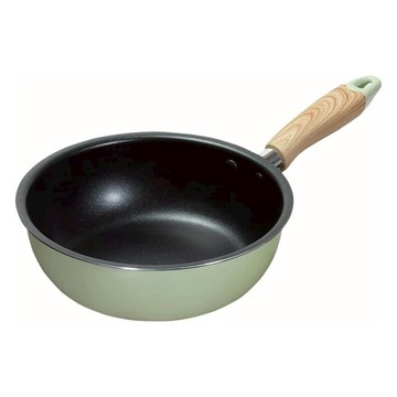 珍珠金屬 自然料理煎鍋 IH適用 綠色 氟塗層 HB-6664  26cm  1個