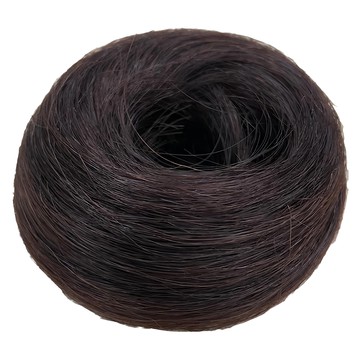 魔髮樂 丸子頭假髮 夏日包頭 髮包 真髮材質 外包裝尺寸15.5*10*4公分  DH3 深棕色  1個