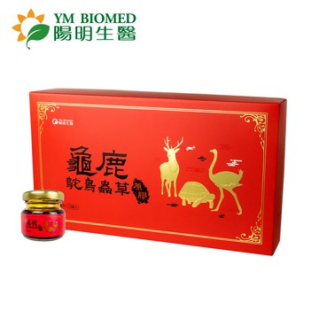 【YM BIOMED 陽明生醫】龜鹿鴕鳥蟲草原膠(10罐/盒)