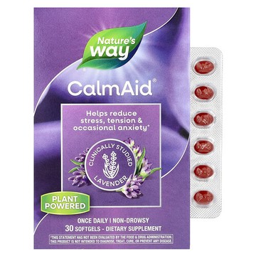 Nature's Way, CalmAid，科學研究薰衣花草，80 毫克，30 粒軟膠囊