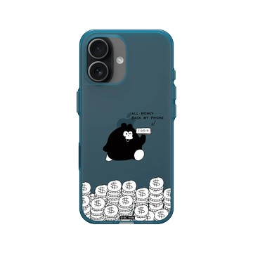 iPhone 17 Clear (相機按鈕) 夜幕藍 - 奧樂雞 Ology - All Money Back My Phone