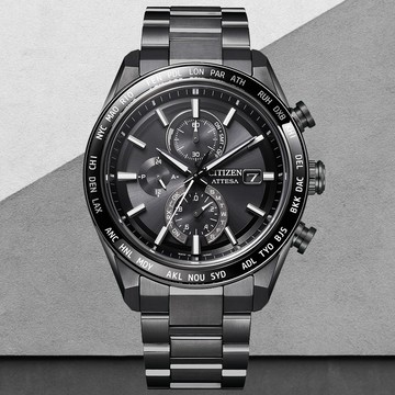 CITIZEN星辰 GENTS系列 光動能 鈦金屬 電波計時腕錶 42mm/AT8294-59E