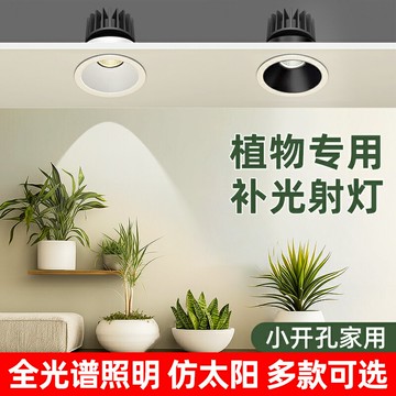 式植物補光射燈室內景觀全光譜綠植生長燈客廳家用小開孔75mm